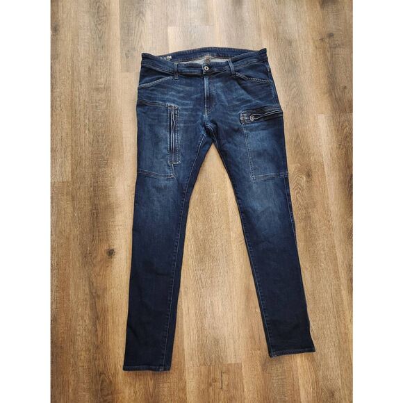 G-Star Other - G-Star Raw Powel Super Slim Jean dark wash size 38x34* measured Zip pocket cargo